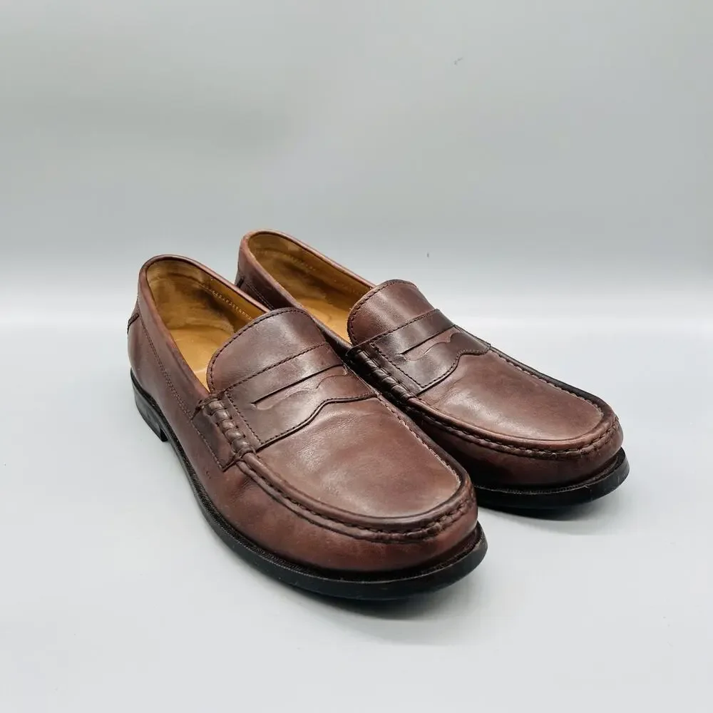 Cole Haan Shoes Mens 7.5 Brown Leather Grand OS Penny Loafers Slip On Dress